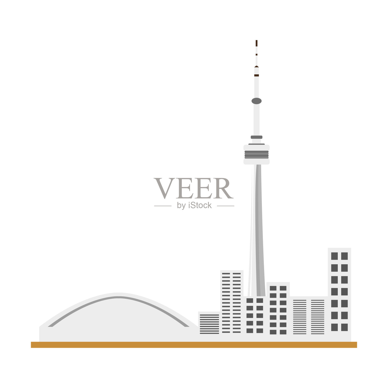 多伦多城市地标插画图片素材