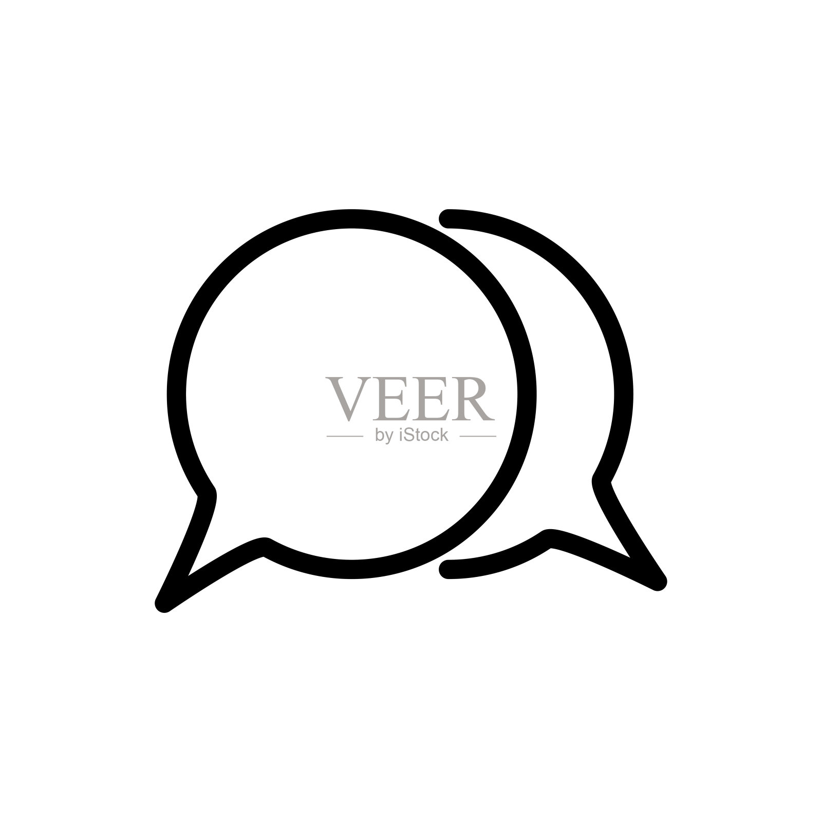 插图气泡语音图标矢量图形图标素材