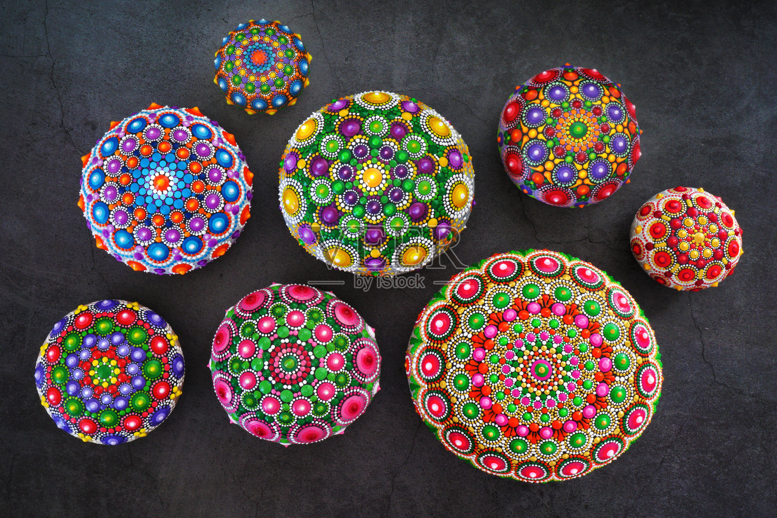 漂亮的手绘曼荼罗照片摄影图片