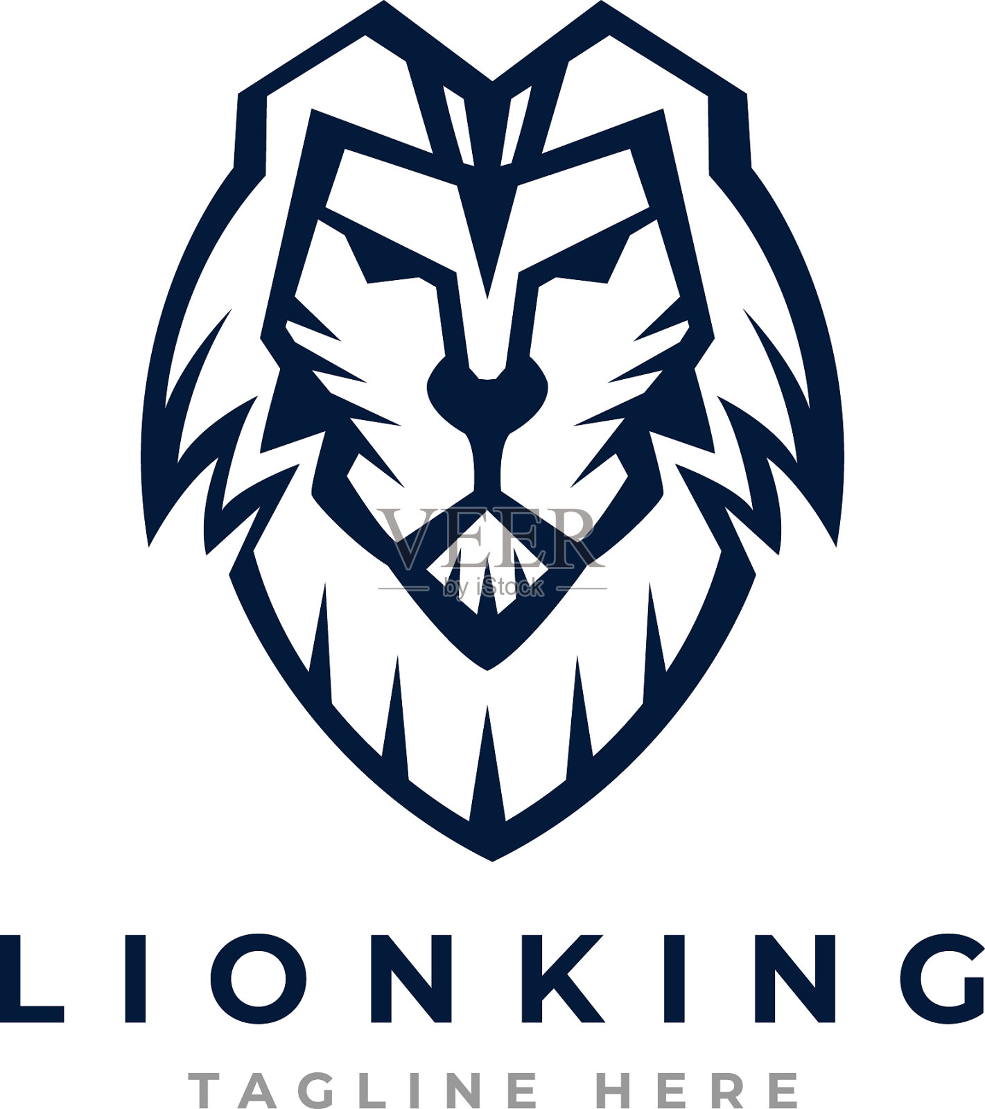 狮头标志模板插画图片素材