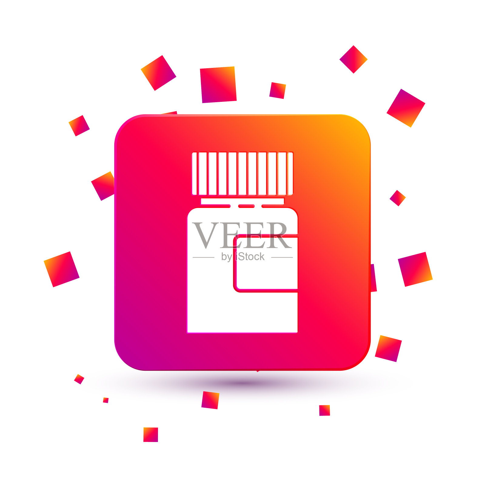 白色药瓶图标孤立在白色上插画图片素材