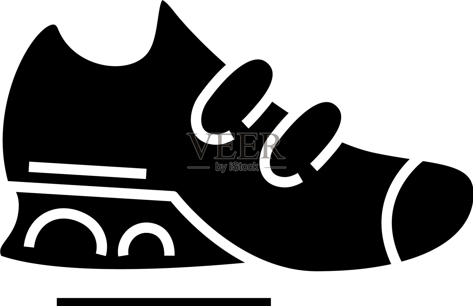 运动鞋黑色图标概念设计元素图片