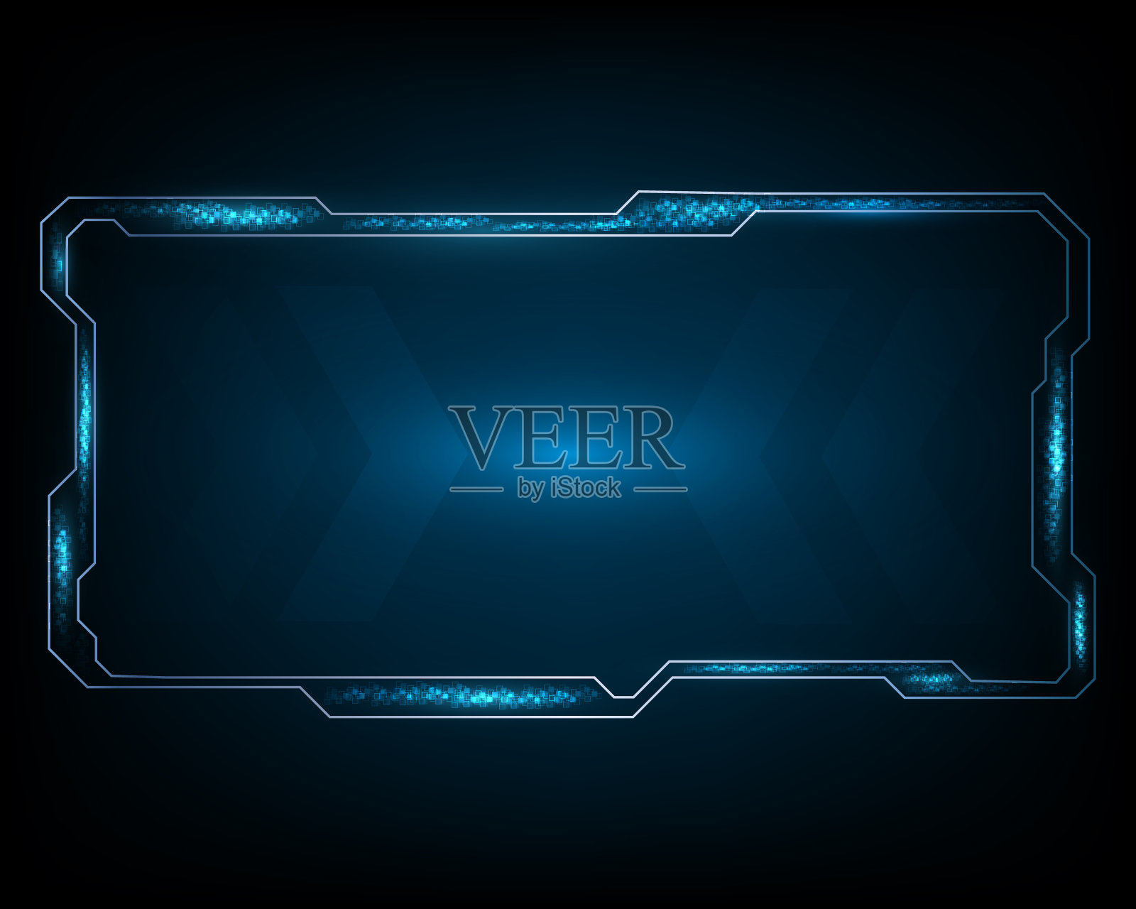 模板技术丝网框科学蓝插画图片素材