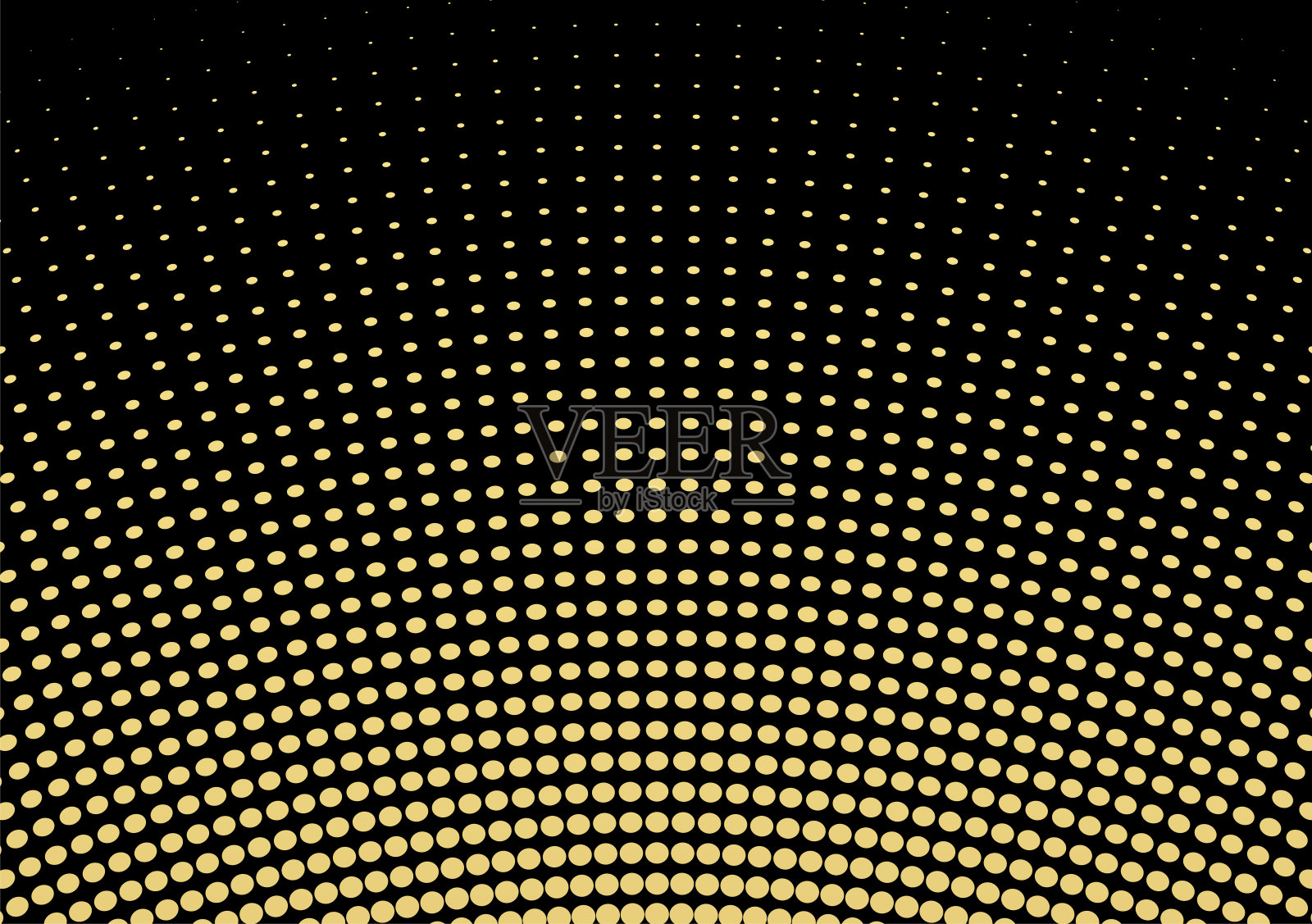 抽象的半色调金色虚线背景。未来的垃圾图案,点,波浪。矢量现代光学波普艺术纹理海报,网站,名片,封面,标签模型,复古布局插画图片素材
