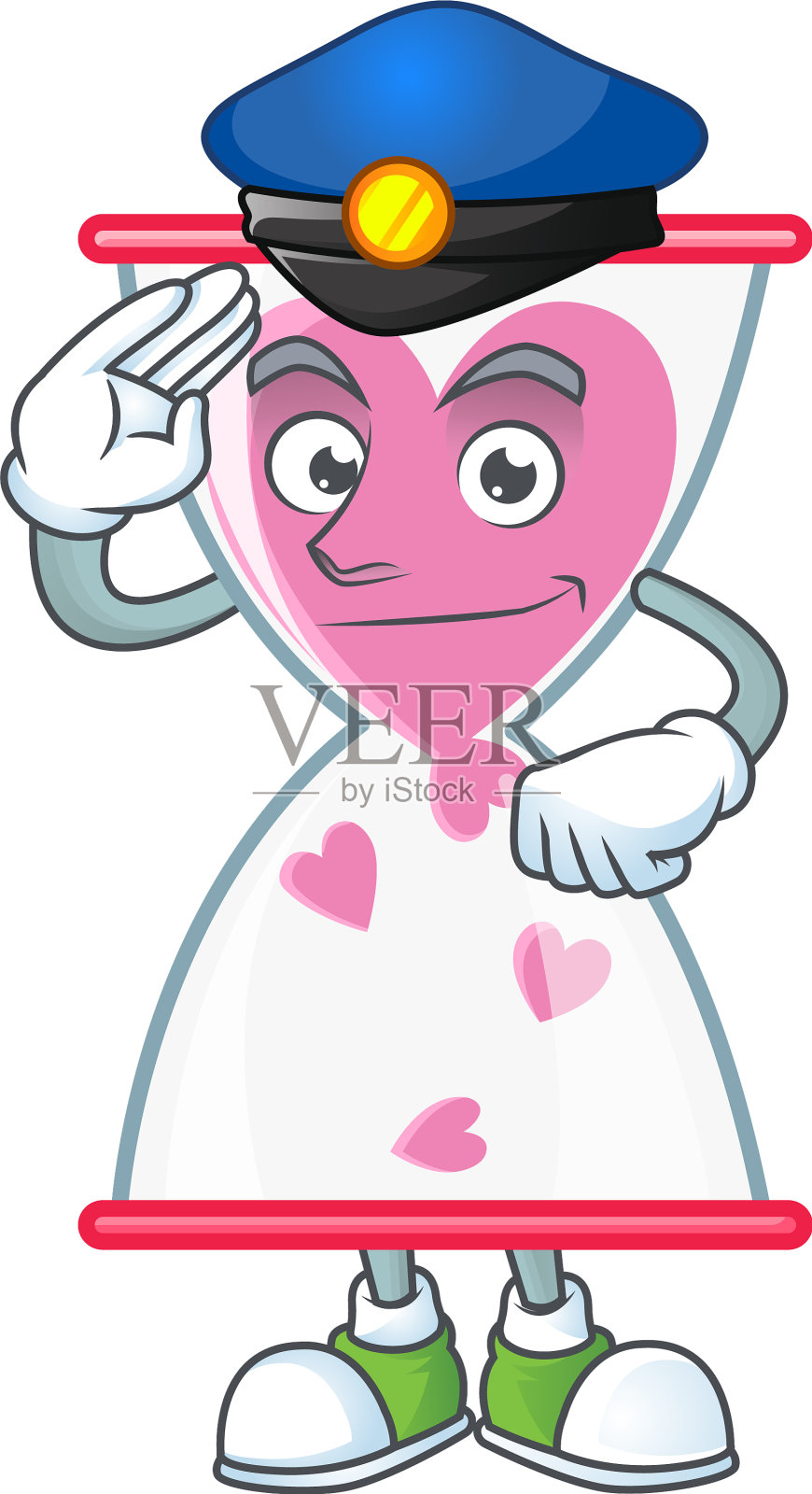 一个人物设计爱钟沙在一个警察设计元素图片