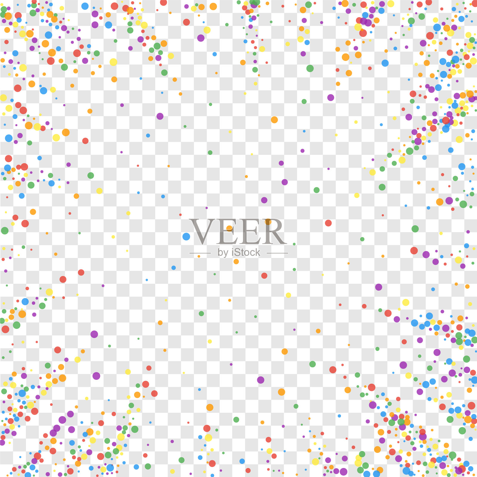 节日的五彩纸屑庆祝星喜庆的confet插画图片素材