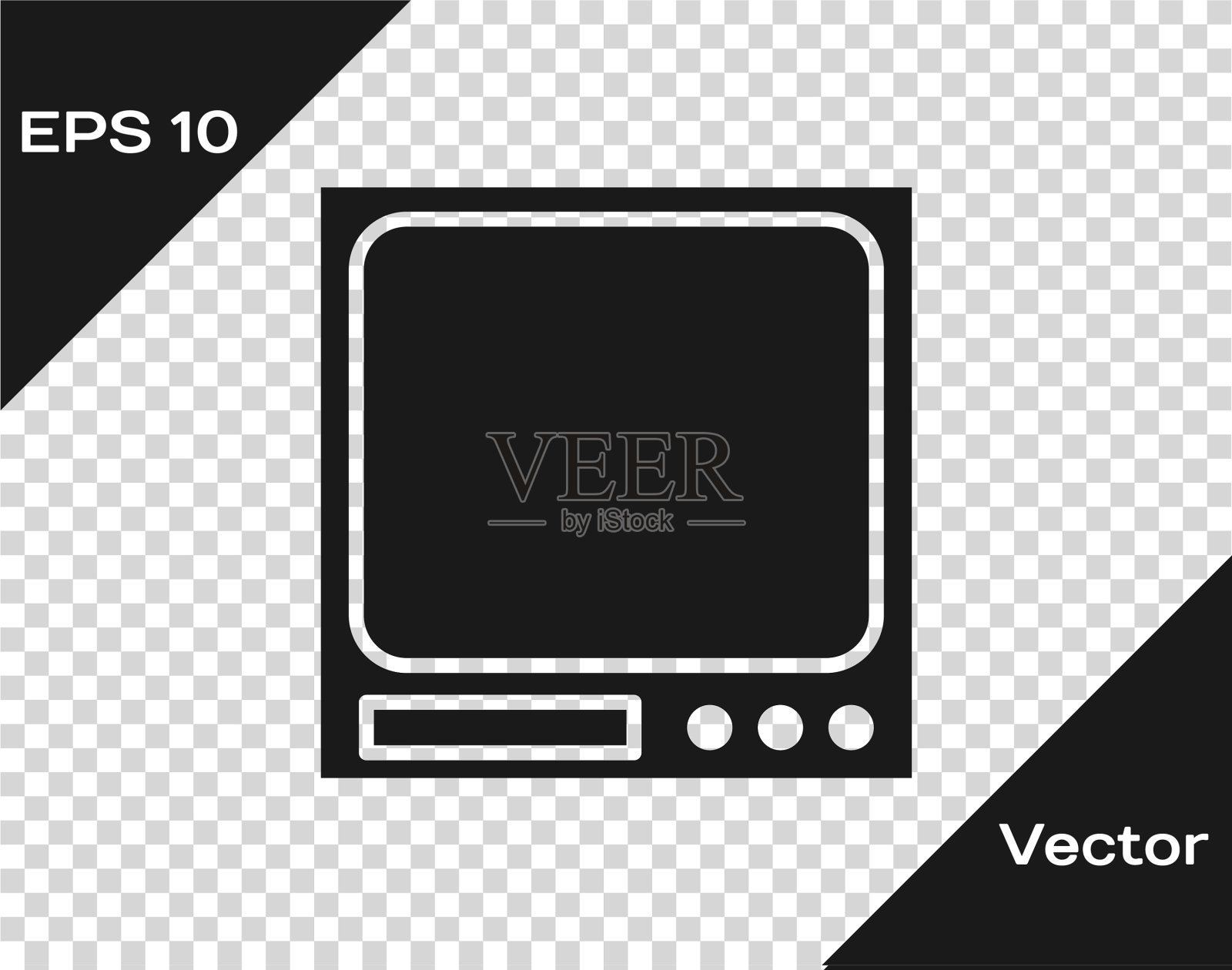 灰色电子秤图标孤立插画图片素材