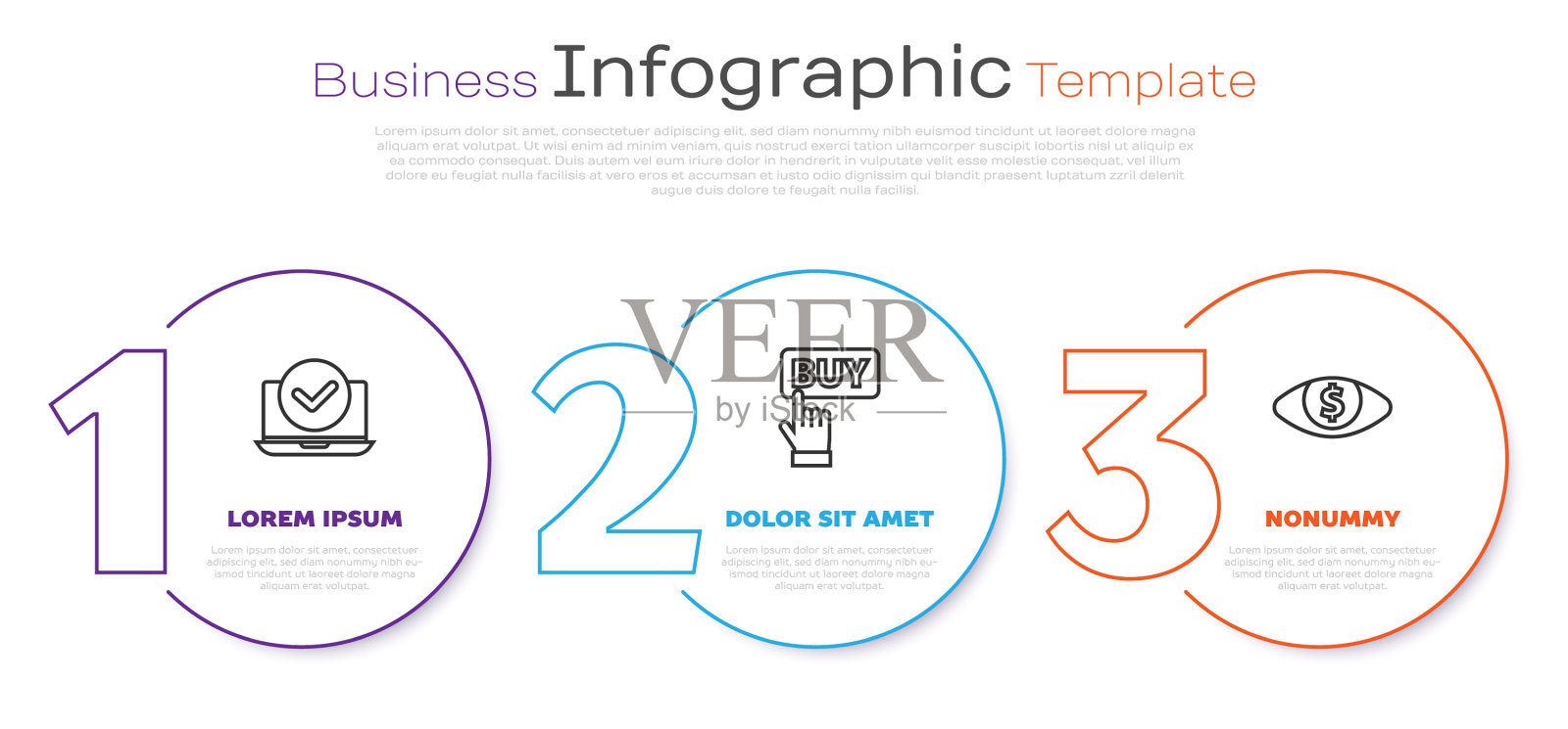 设置线笔记本电脑购买按钮和眼睛与美元插画图片素材