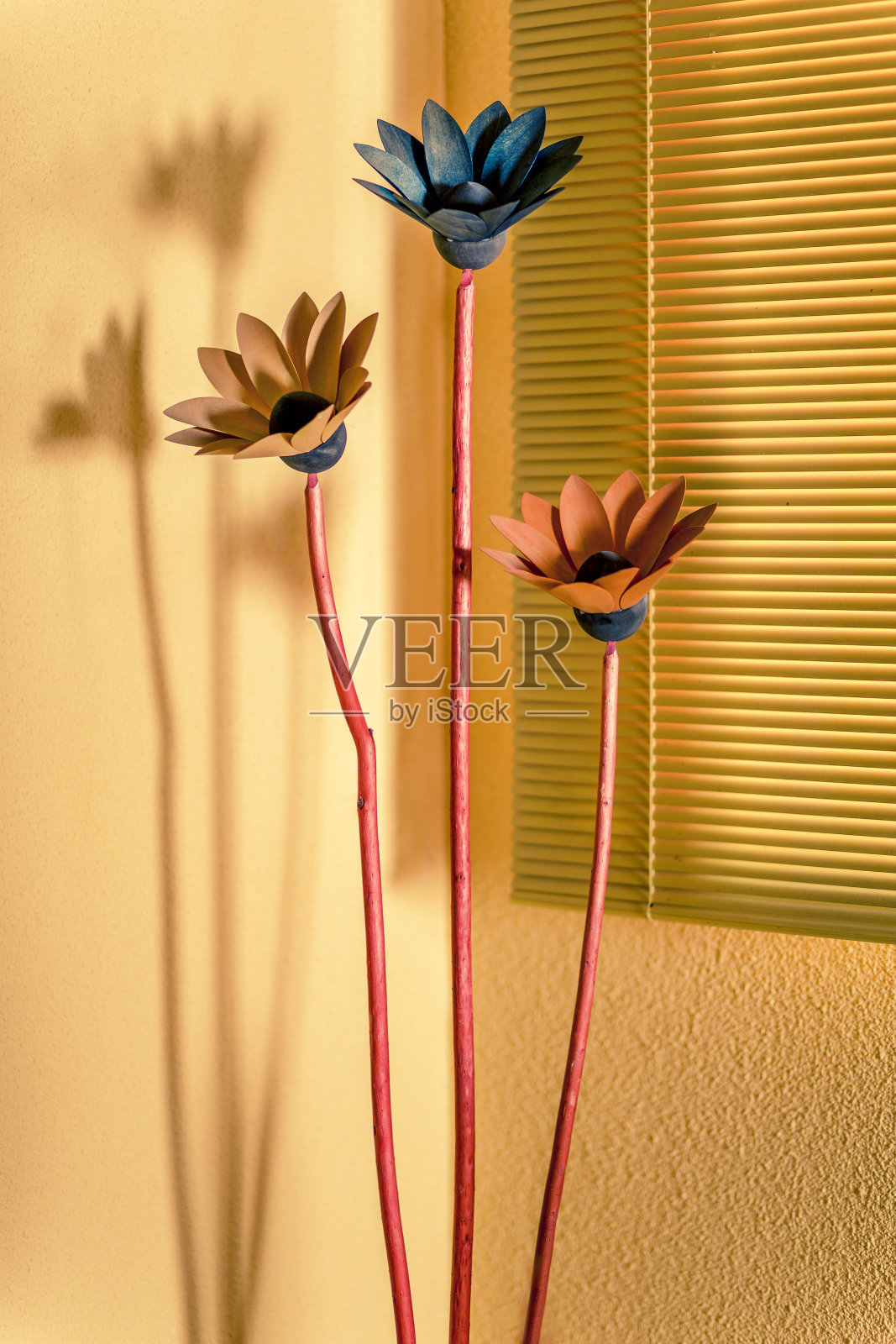 家居装饰木花和遮阳百叶照片摄影图片