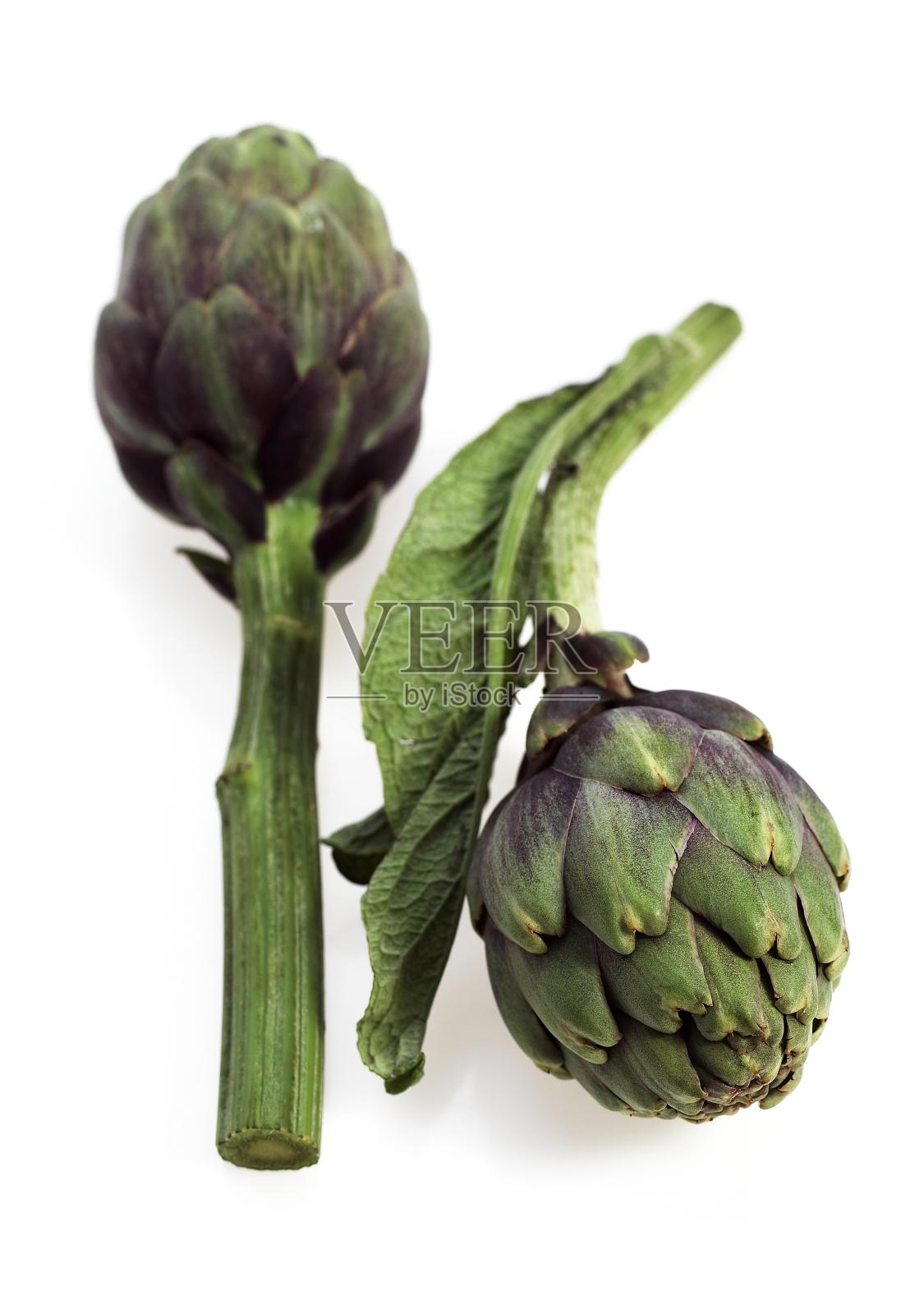 洋蓟,洋蓟对白色背景照片摄影图片