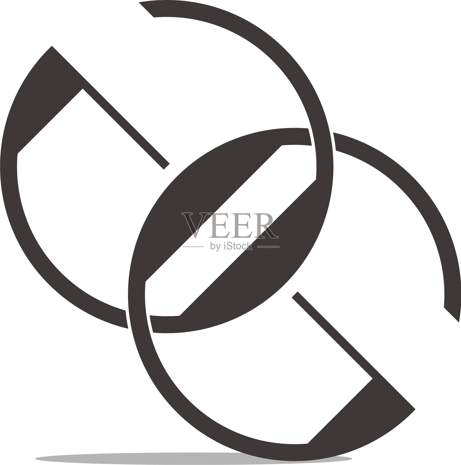 字母gg阴影连接几何重叠设计图标素材