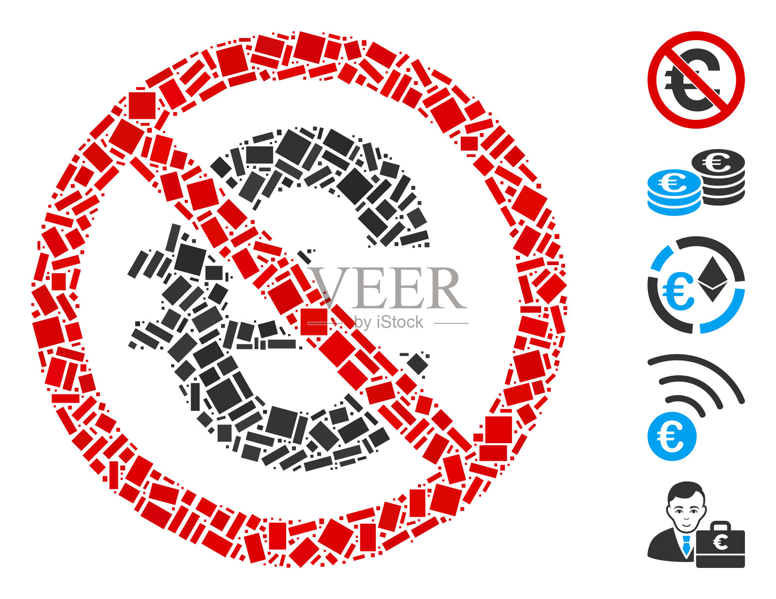 矩形马赛克无欧元插画图片素材