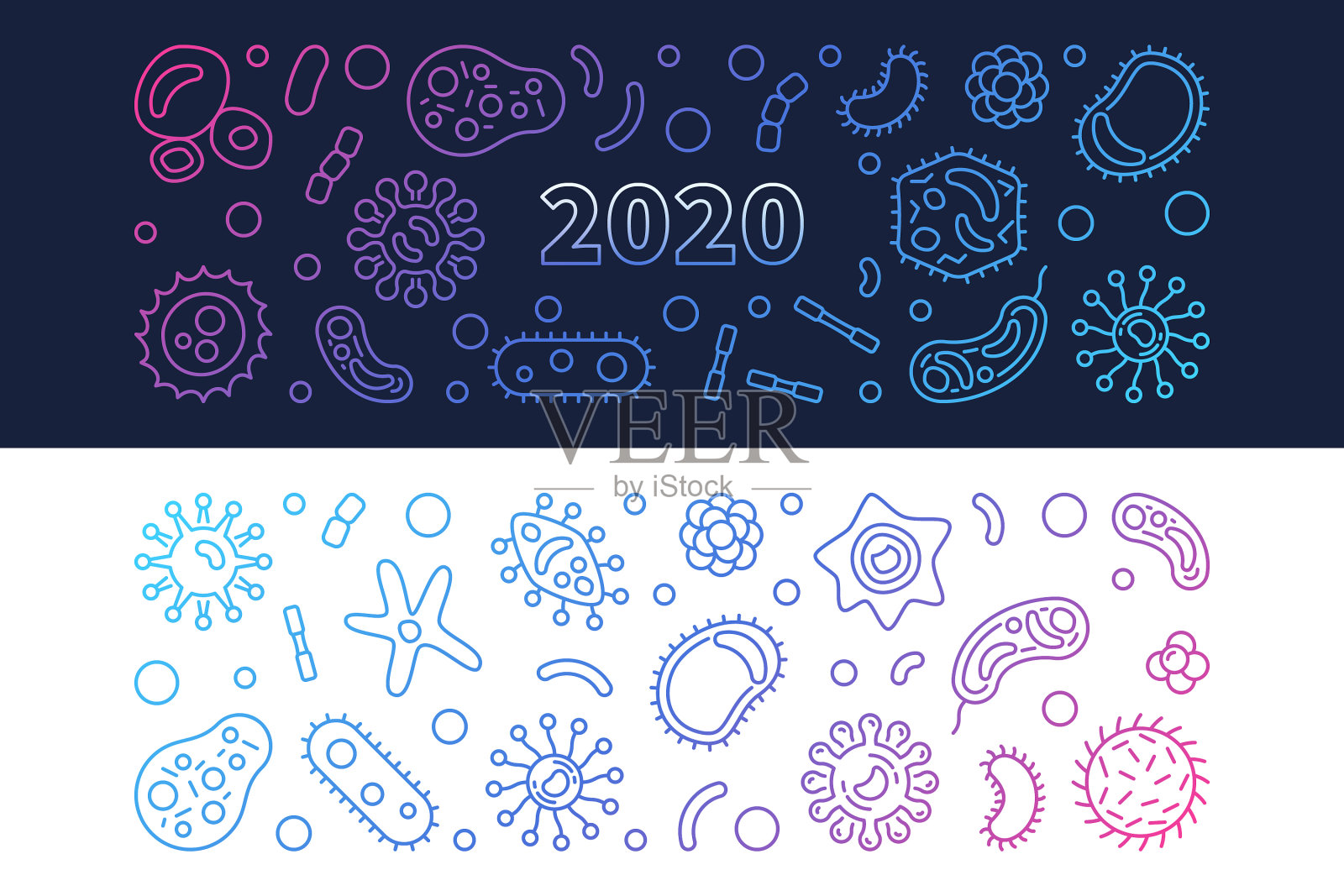 2020年冠状病毒概念概述插画图片素材