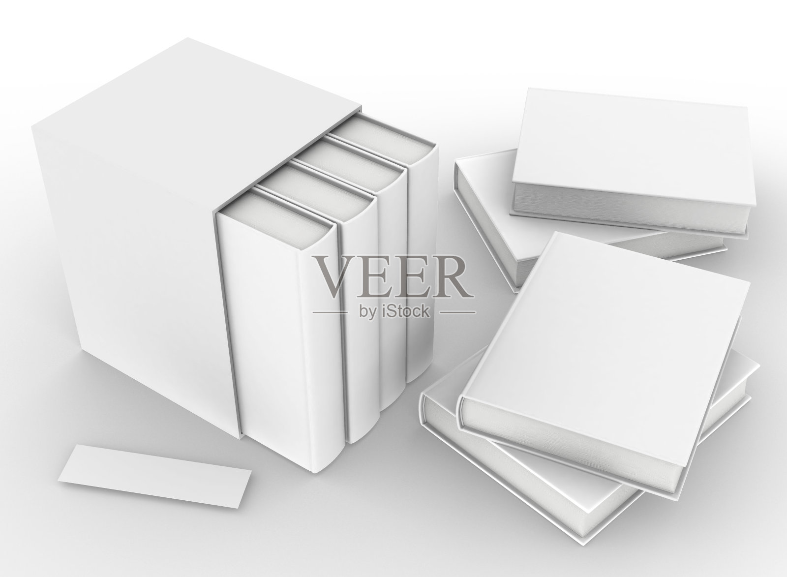 模板空书模型设置白色背景照片摄影图片