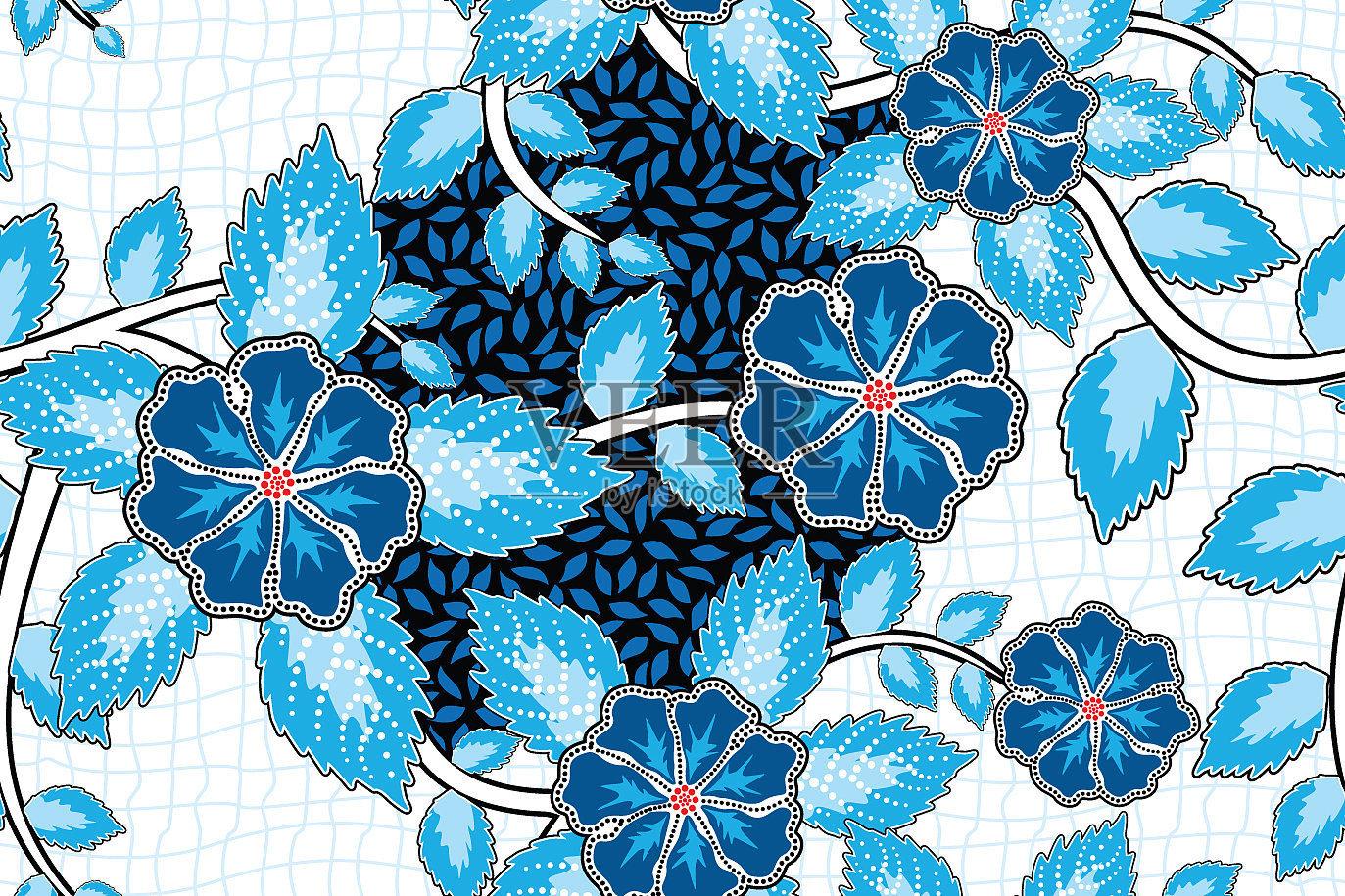 花型无缝图案插画图片素材