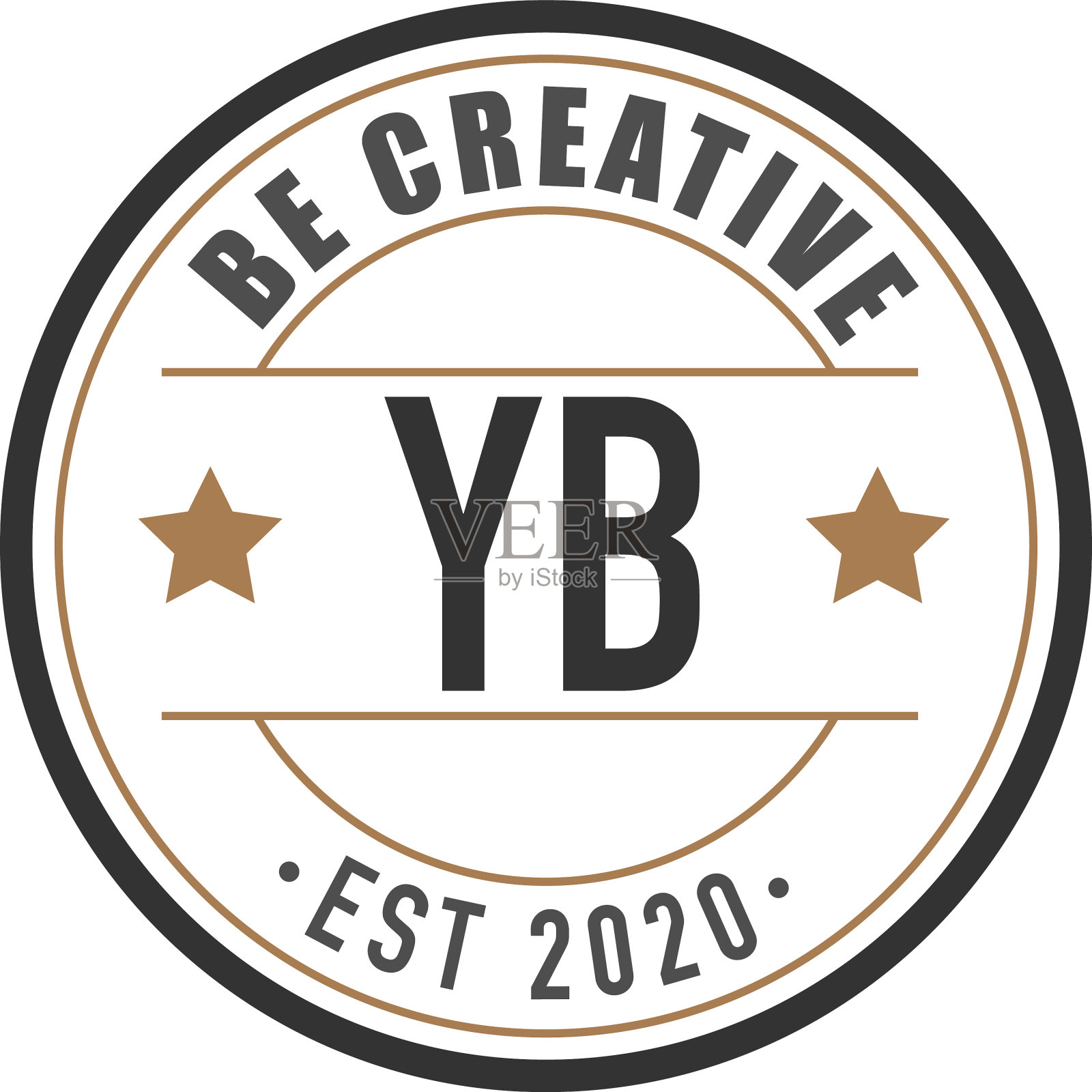 首字母yb优雅标志设计模板插画图片素材