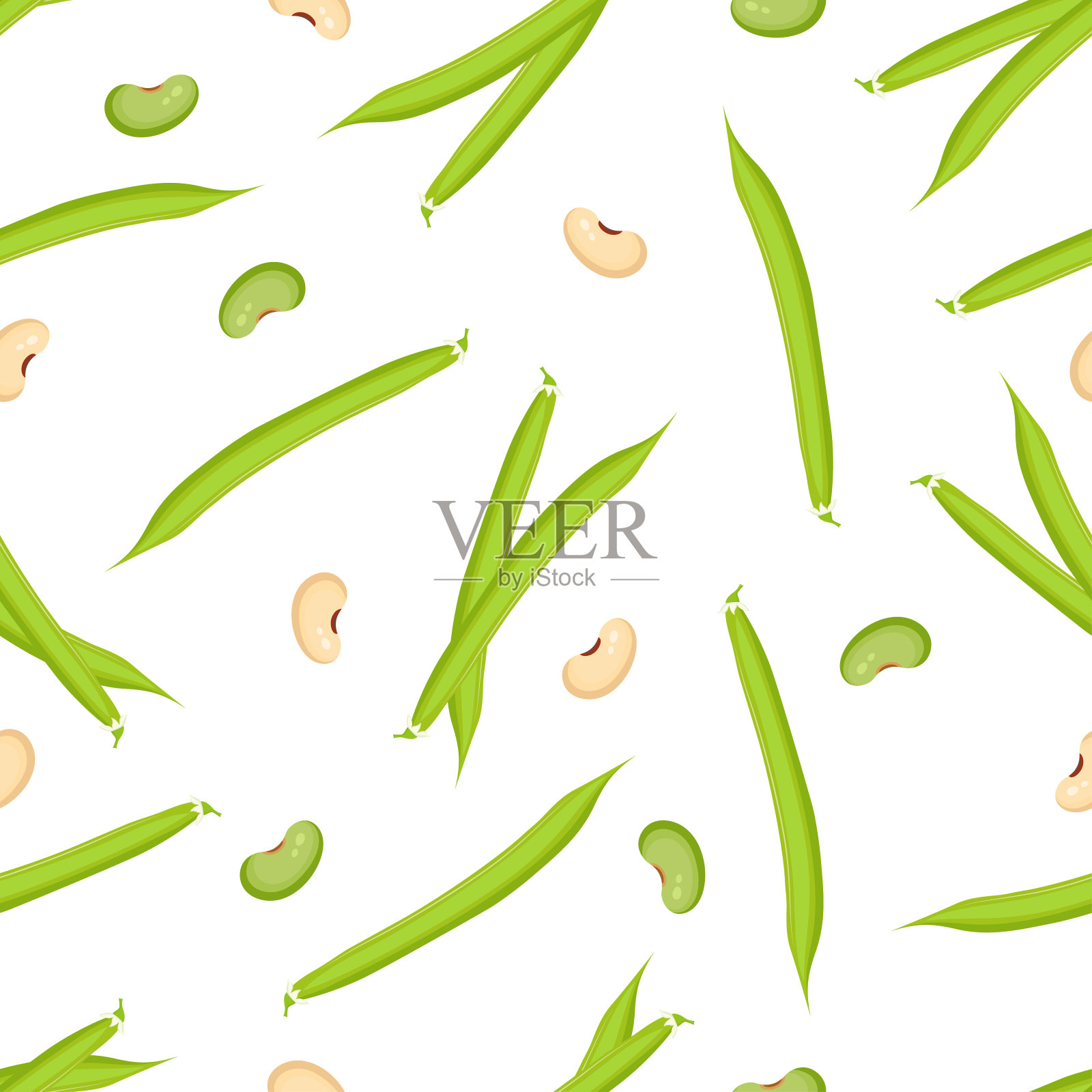 背景天衣无缝的豆荚上青豆白插画图片素材