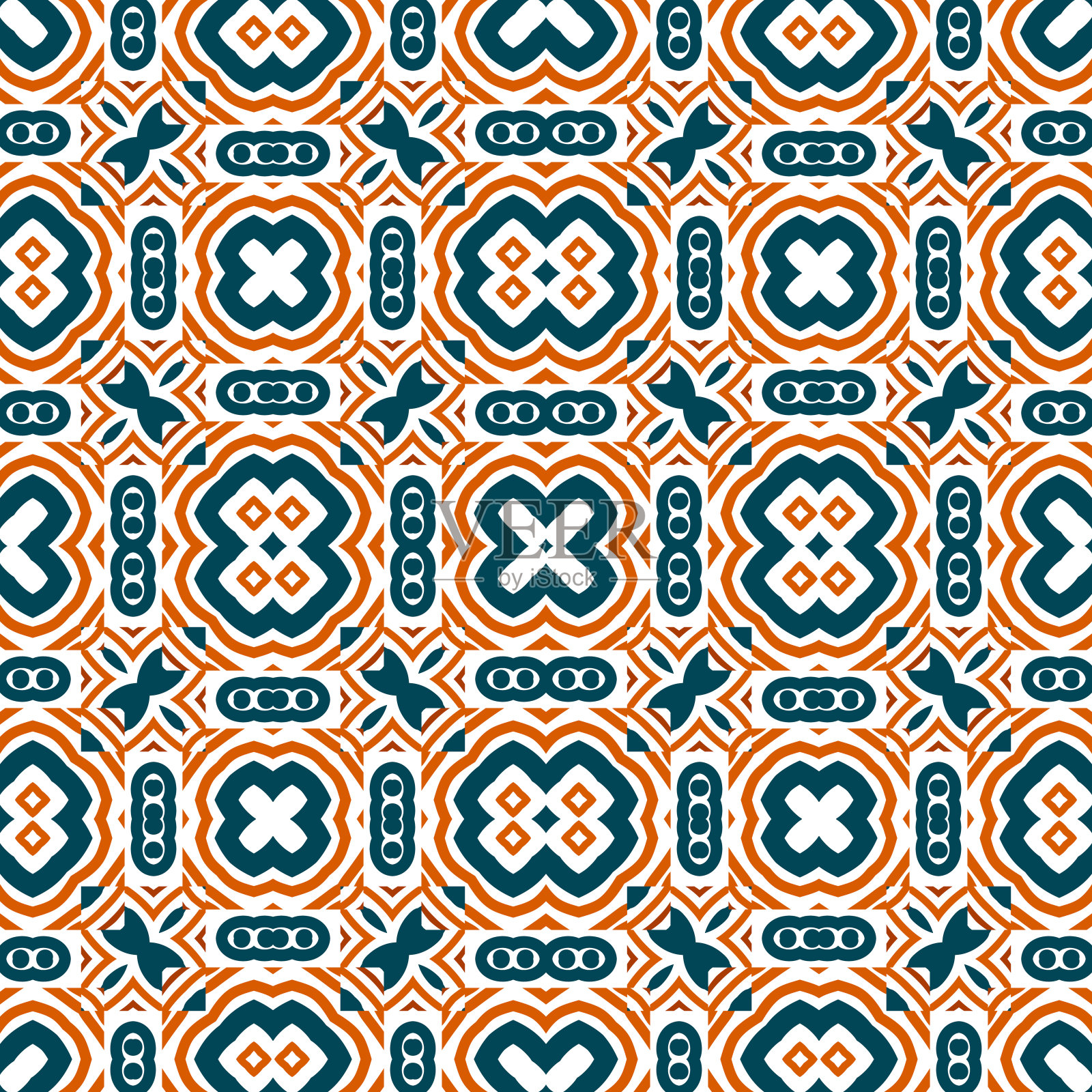 抽象明亮的现代几何无缝图案。装饰艺术地质背景。流行的瓷砖无限背景。矢量插图。插画图片素材