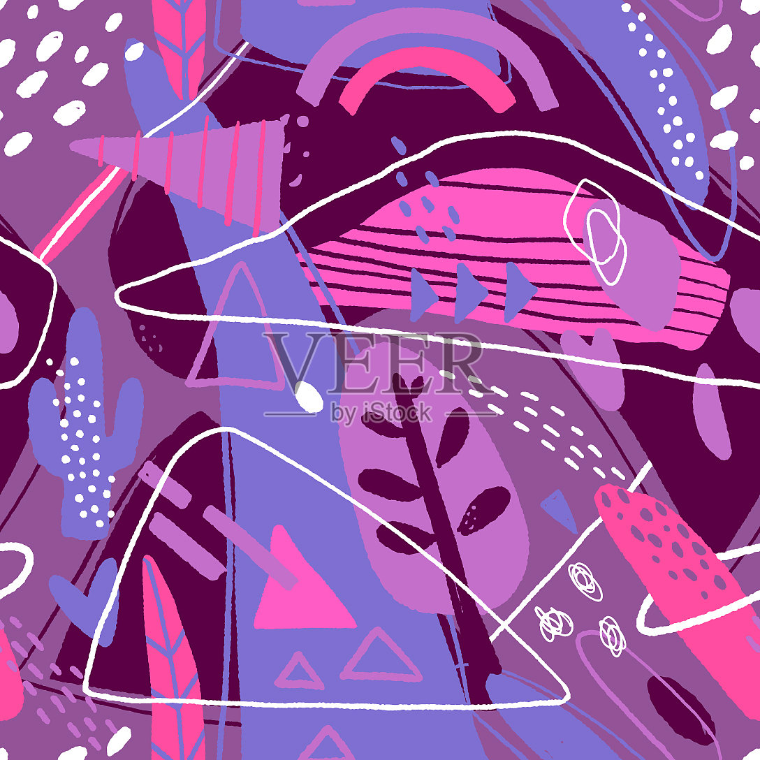 抽象无缝图案与现代背景插画图片素材