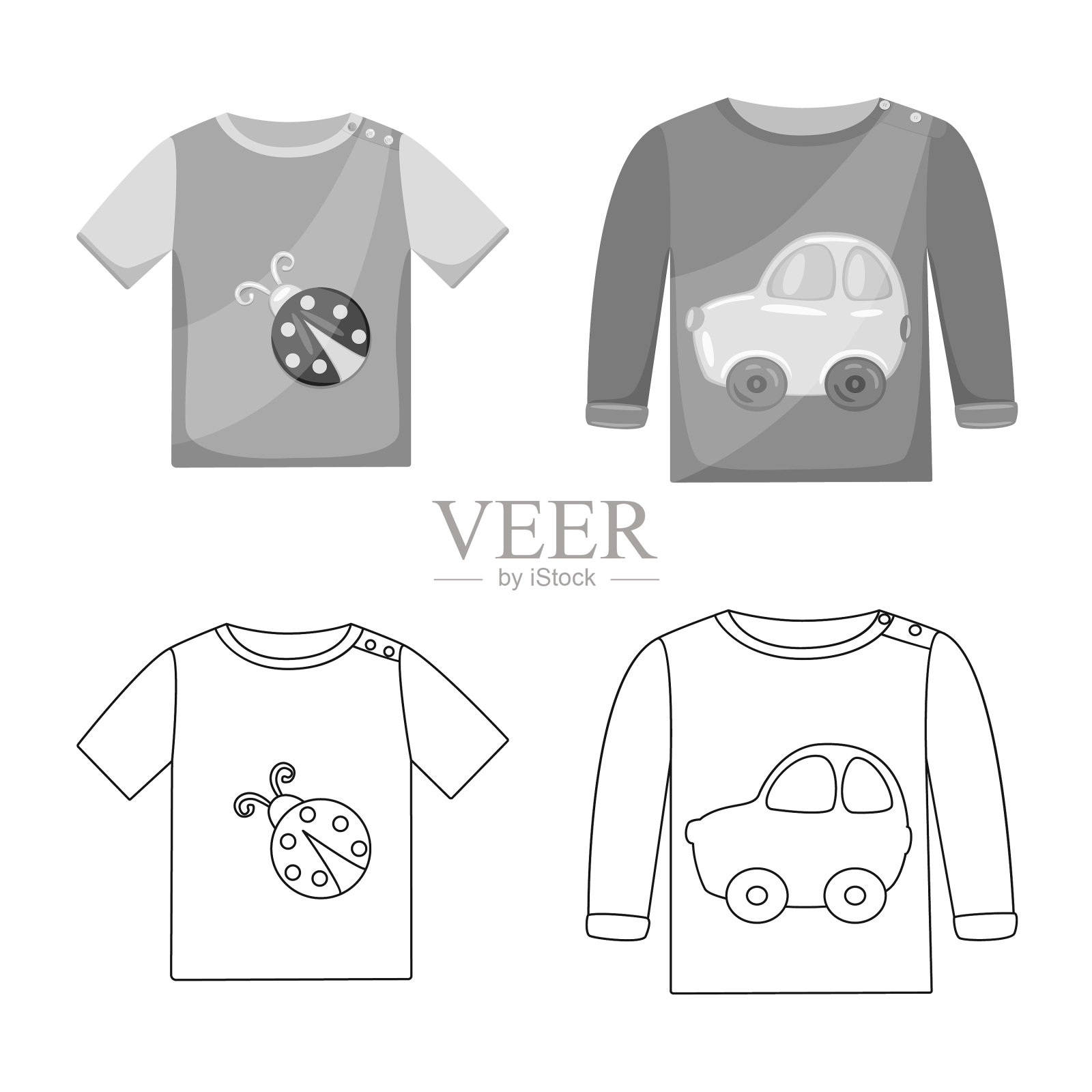 设计时装和服装标识插画图片素材