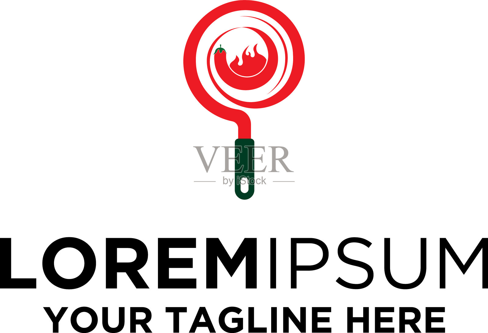 辣椒锅标志插画图片素材