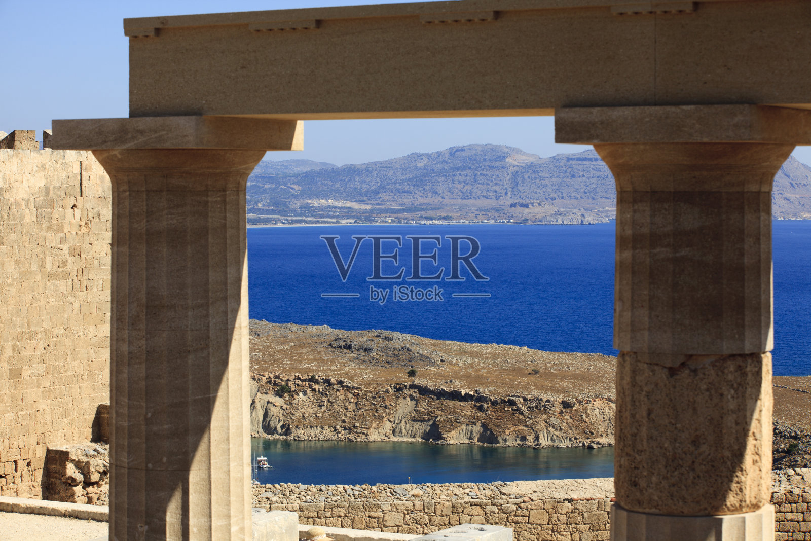 罗德岛,希腊十二岛哲尼斯群岛。照片摄影图片