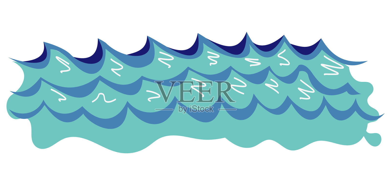 海浪设计元素图片