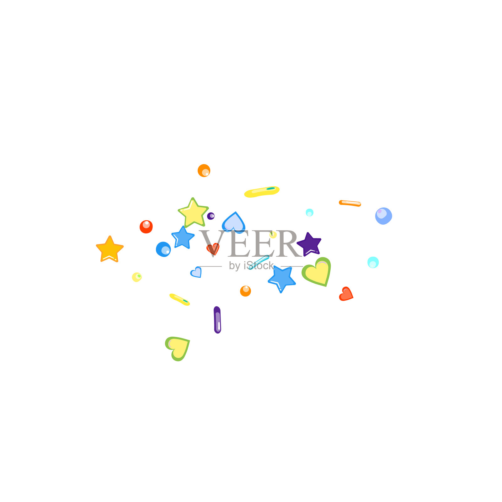 洒的。蛋糕甜甜圈背景。插画图片素材