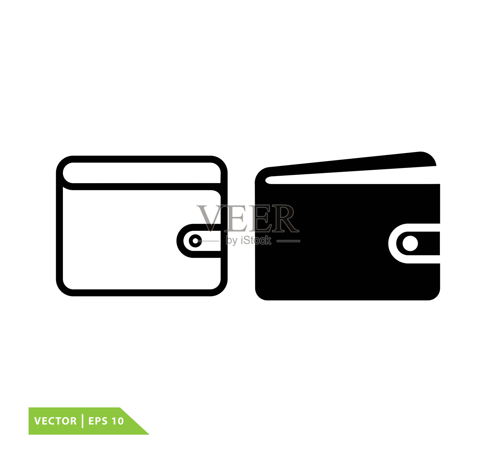 钱包图标矢量标志设计模板插画图片素材