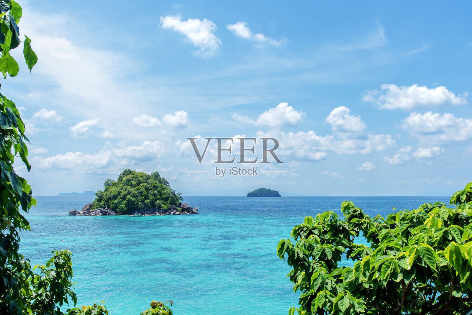 异国情调的热带岛屿场景的背景或壁纸照片摄影图片