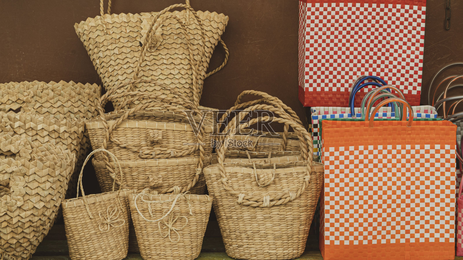 哥伦比亚的五彩工艺品照片摄影图片