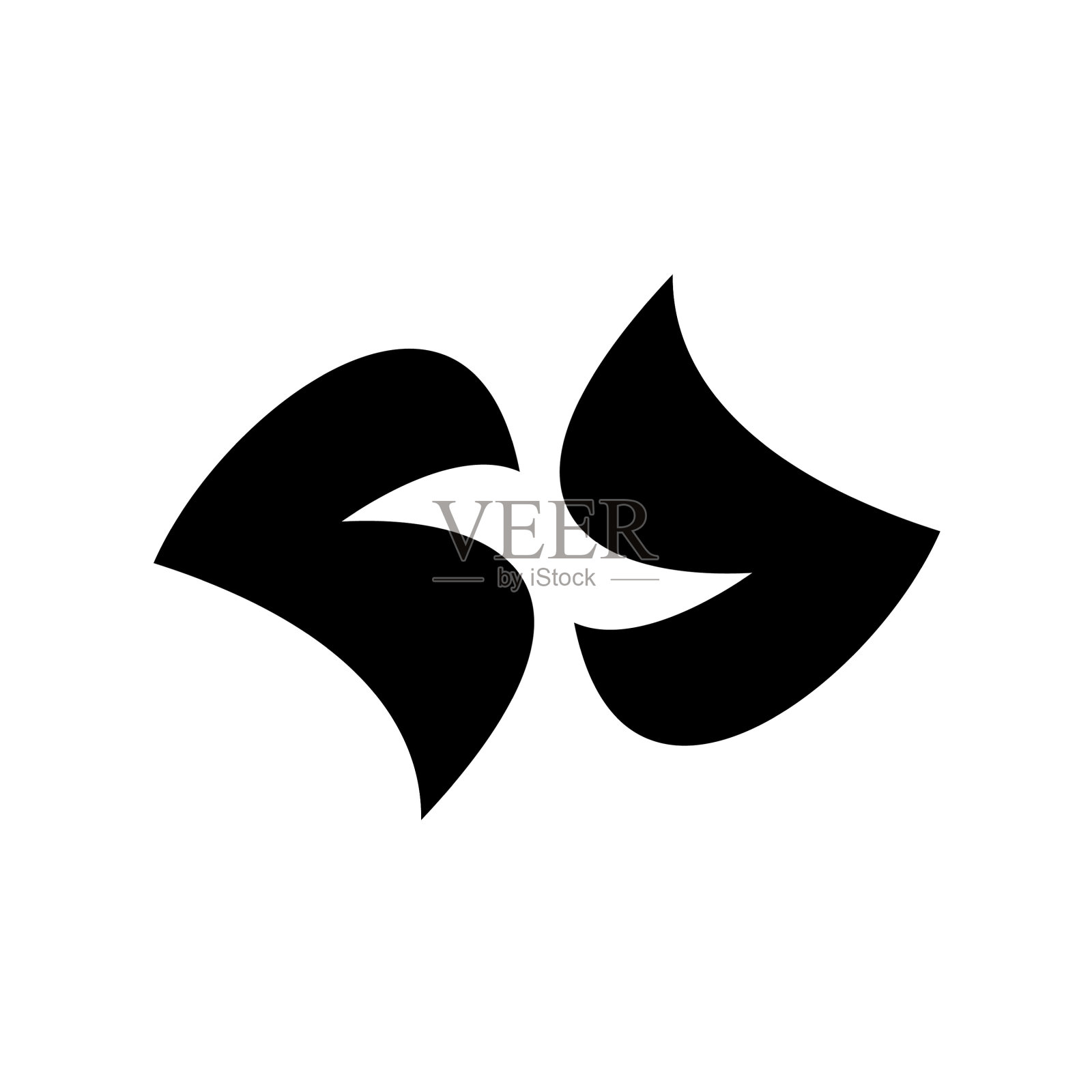 黑色的抽象的标志插画图片素材