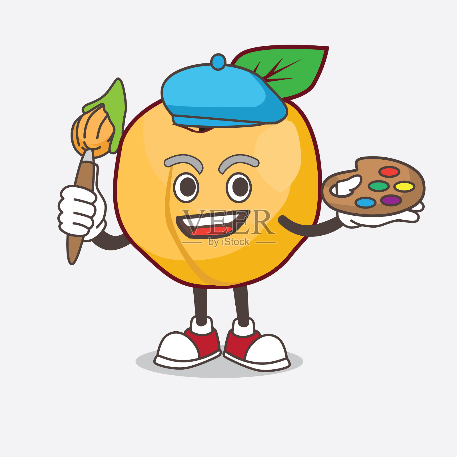 杏子卡通吉祥物人物画风插画图片素材