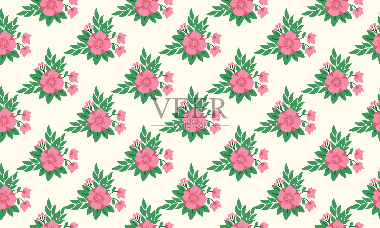 独特的情人花图案背景插画图片素材