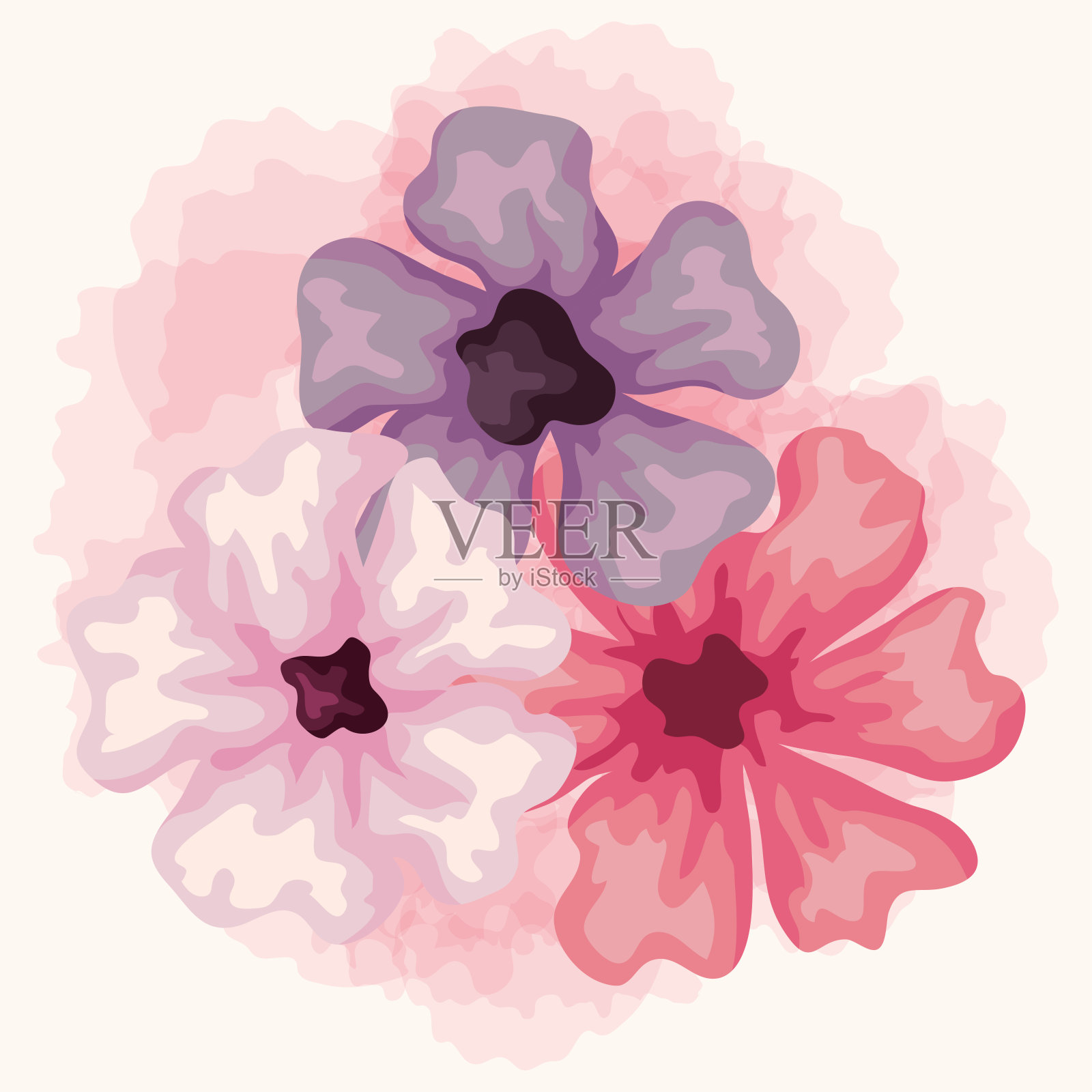 集鲜花,自然装饰插画图片素材