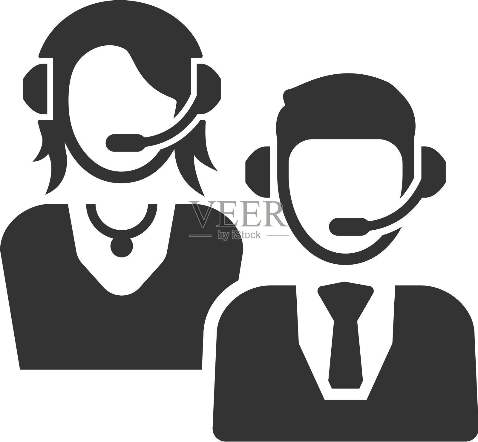 客户支持图标设计元素图片