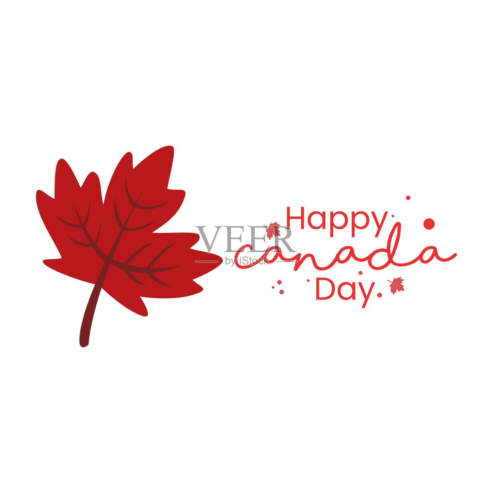 加拿大国庆日卡插画图片素材