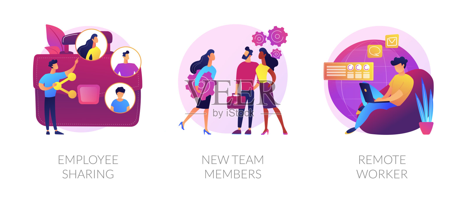 工作条件向量概念隐喻。插画图片素材