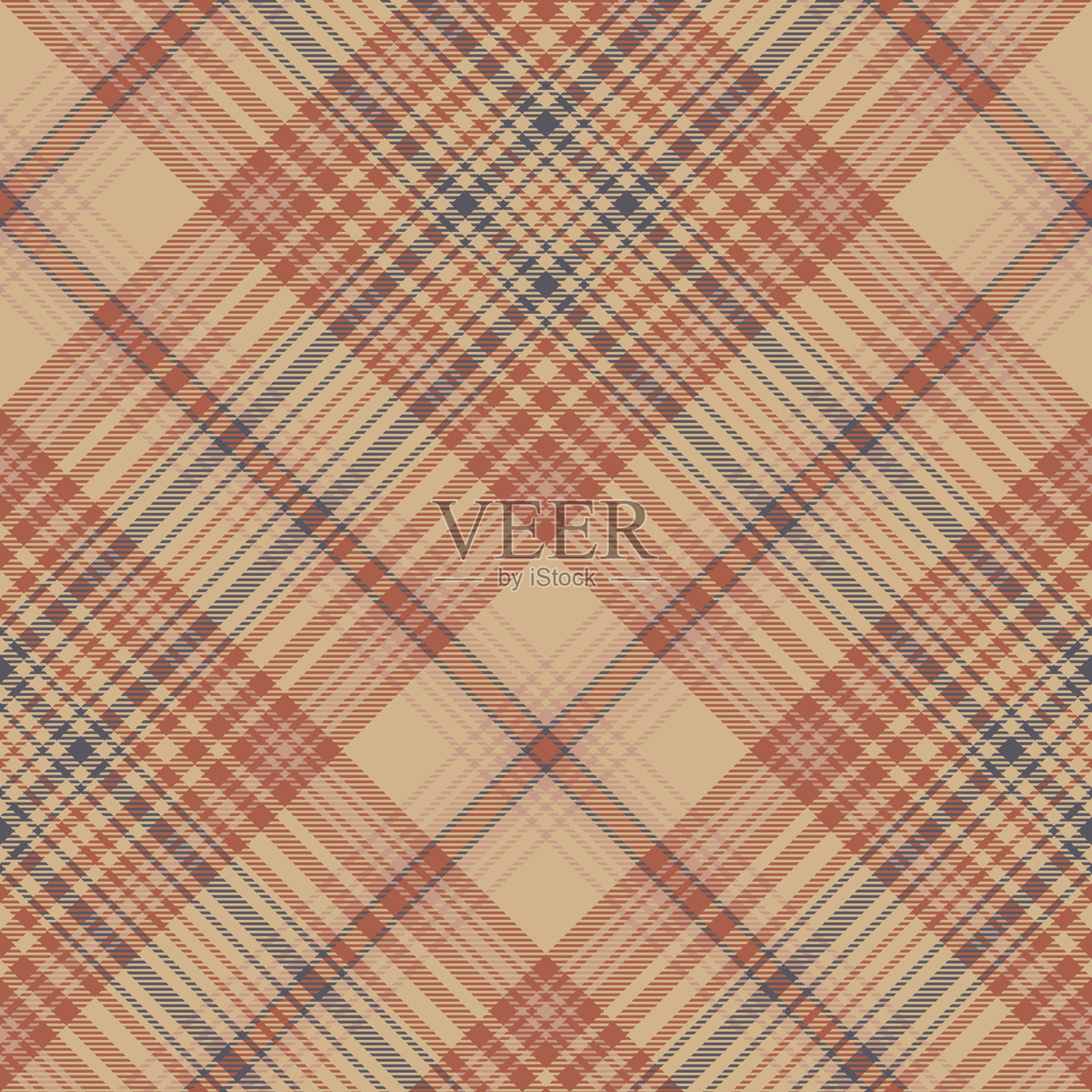 复古格子无缝图案插画图片素材