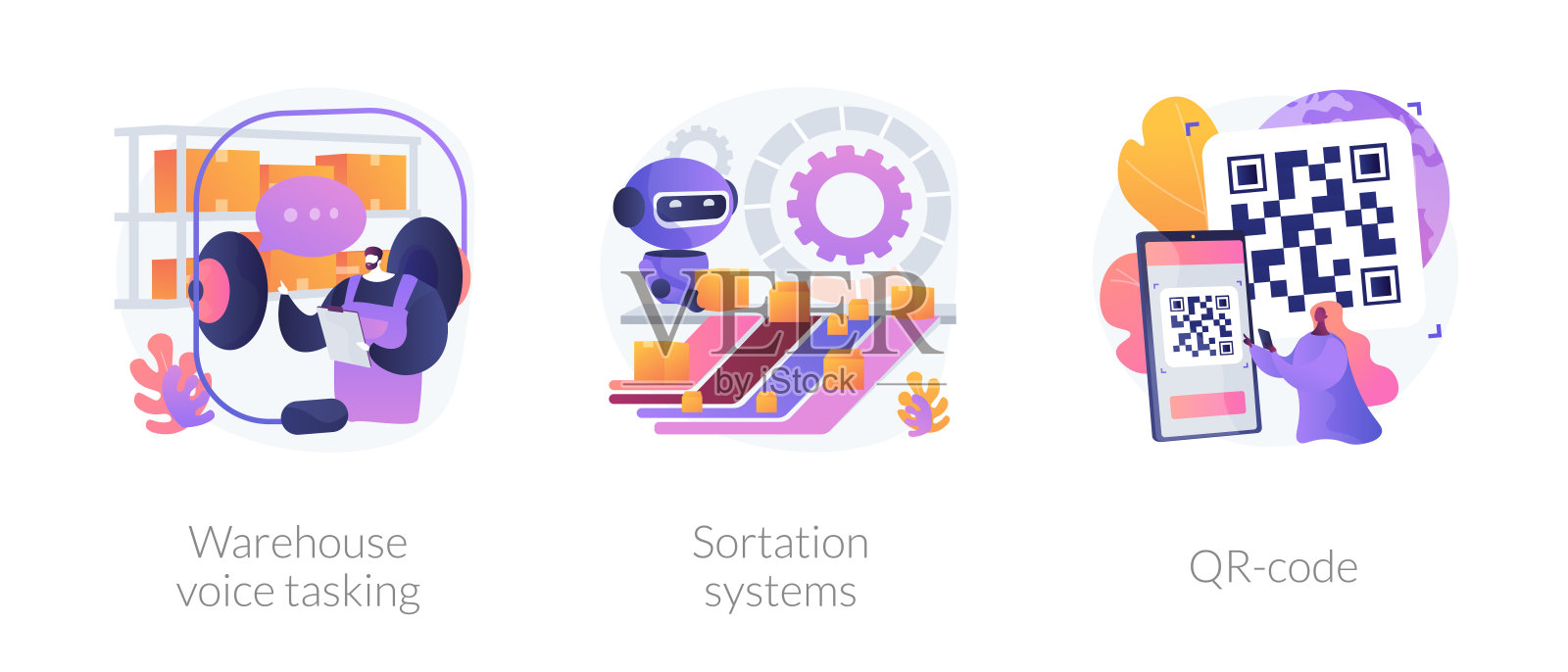 物流订单处理抽象概念矢量插图。插画图片素材