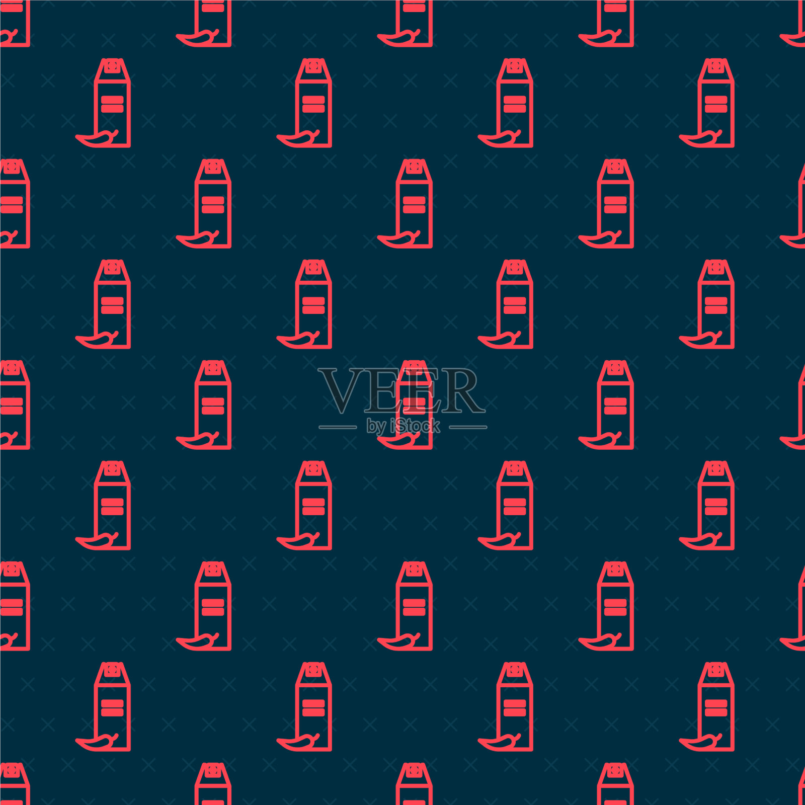 红线辣椒喷雾图标隔离无缝插画图片素材