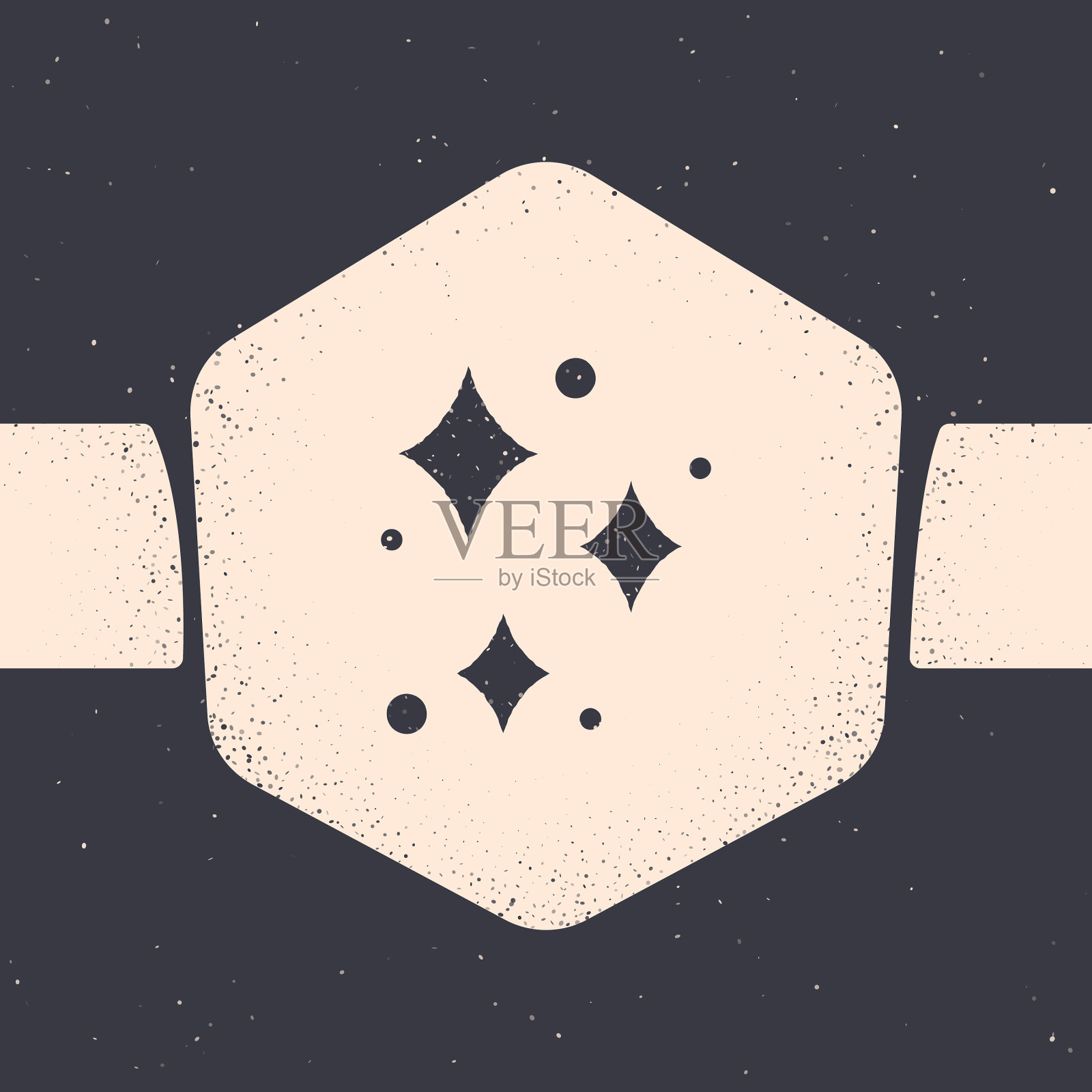 垃圾摇滚闪耀着神奇的光芒插画图片素材