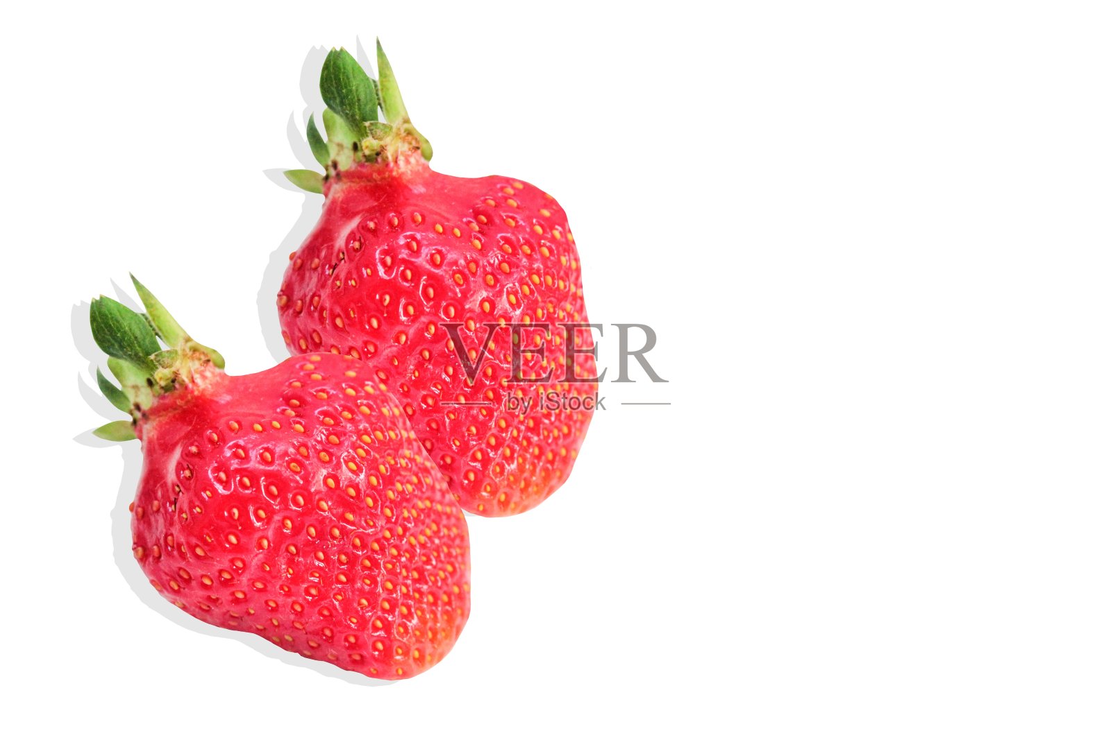 草莓孤立在白色背景照片摄影图片