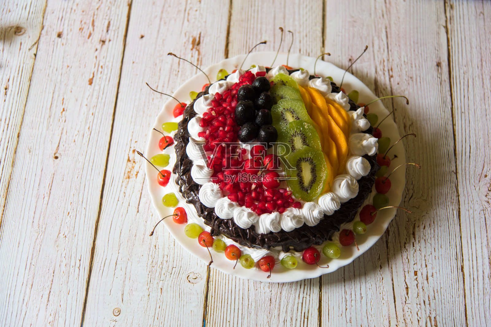 蛋糕俯视图照片摄影图片