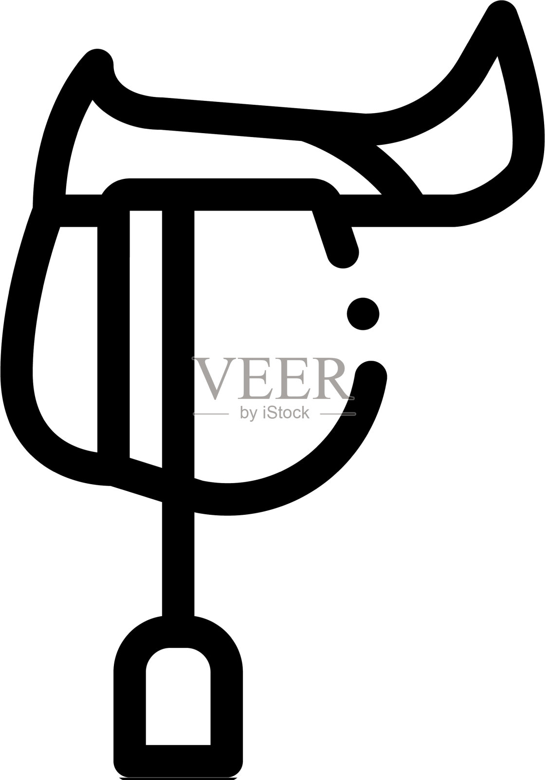 骑师马鞍图标轮廓设计元素图片