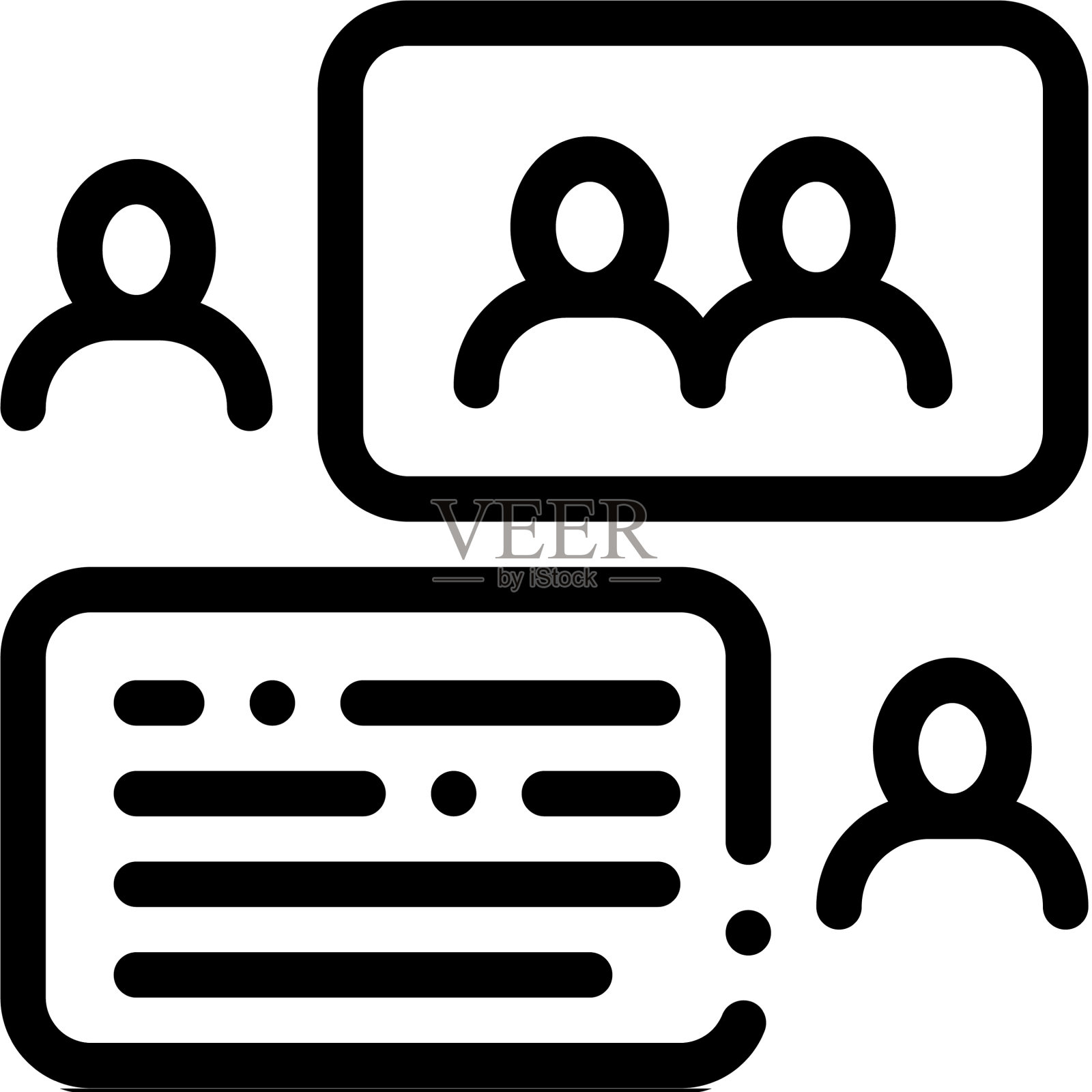 人们讨论图标轮廓图标素材