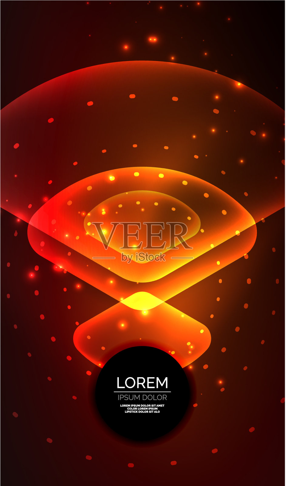 发光的霓虹灯闪亮透明抽象几何插画图片素材