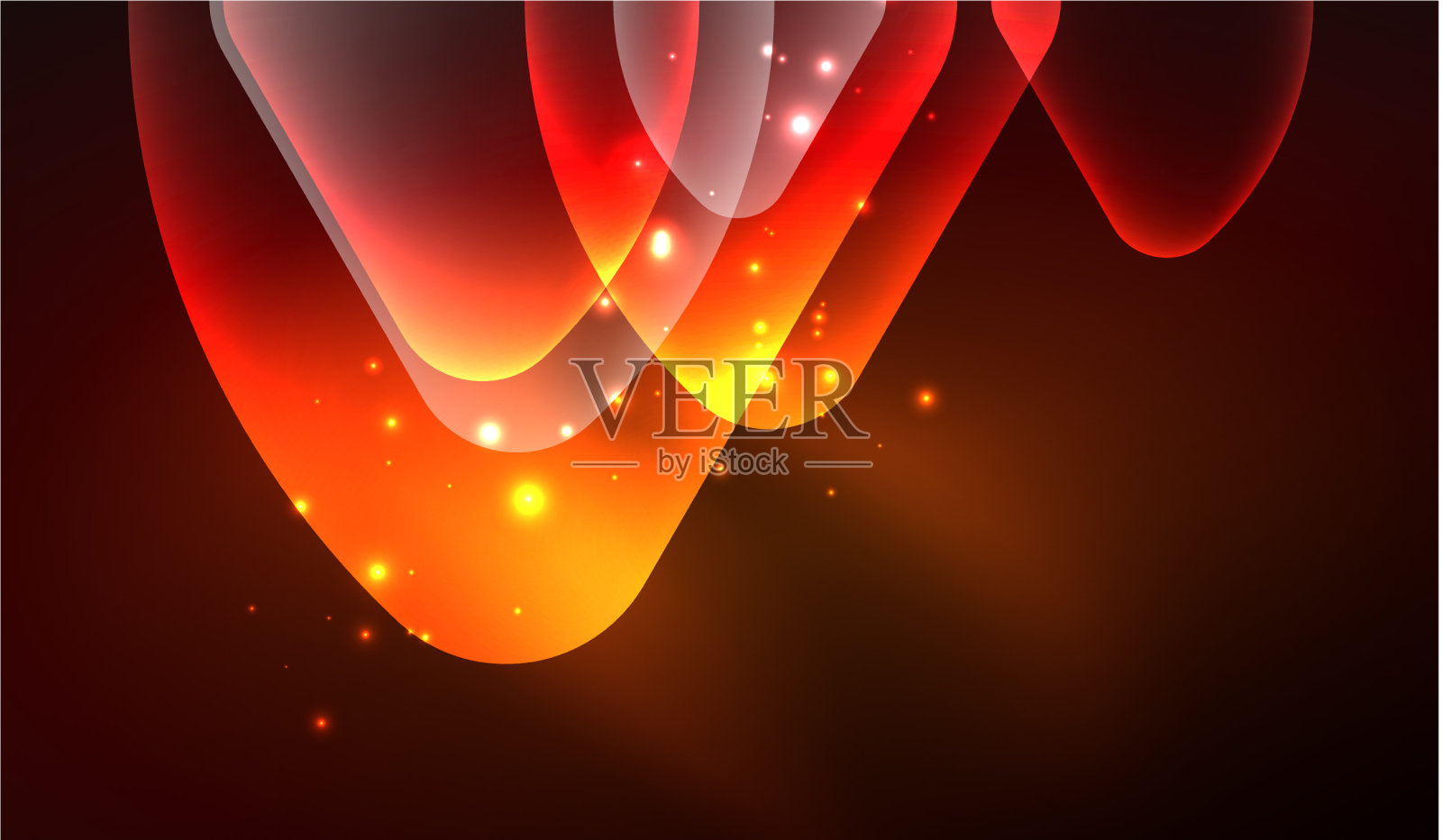 发光的霓虹灯闪亮透明抽象几何插画图片素材