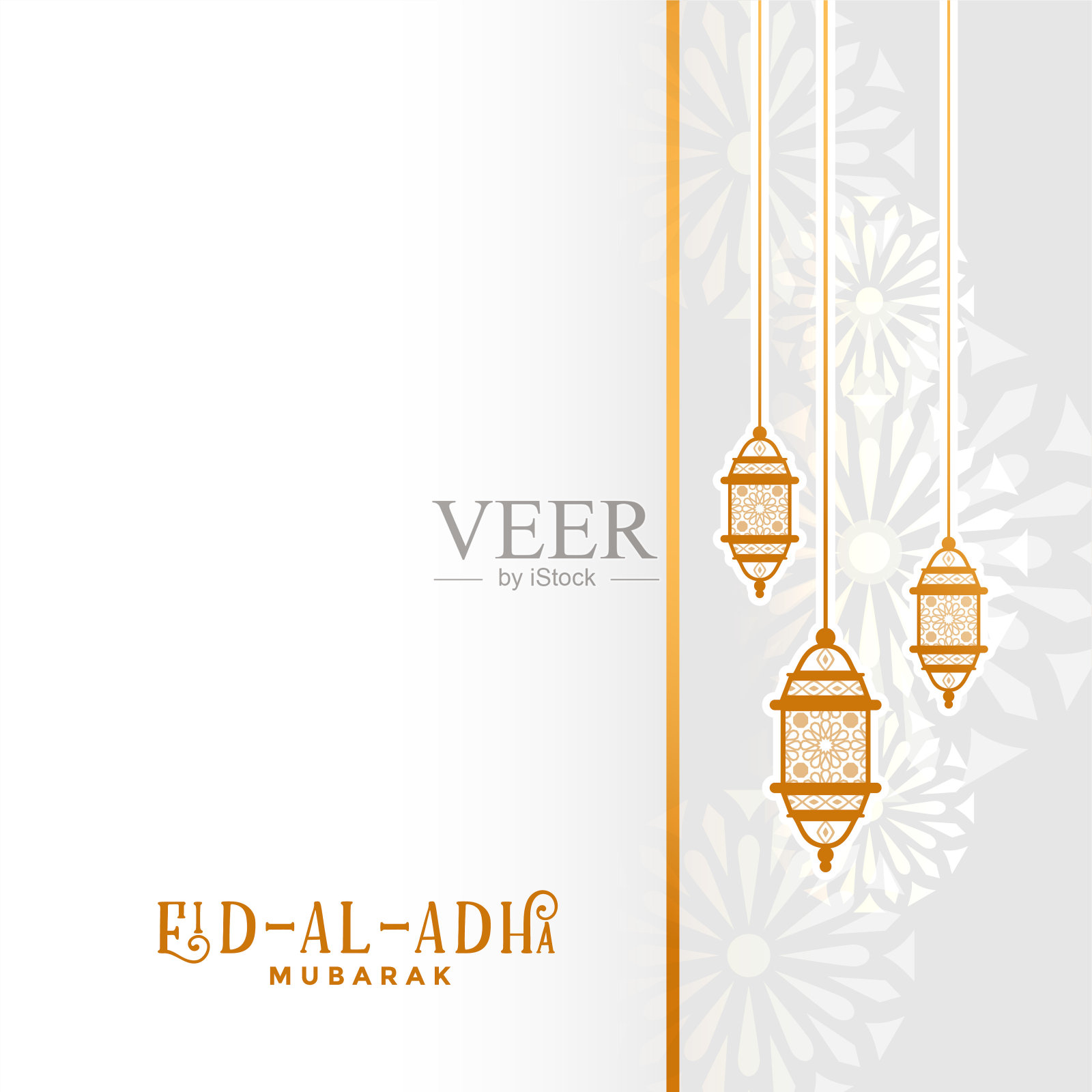 传统的古尔邦节背景与文本空间插画图片素材