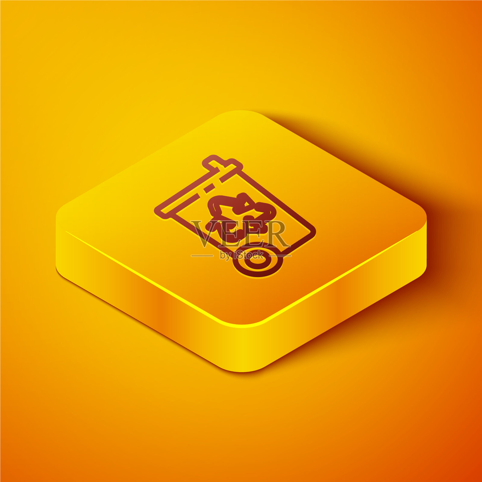 等距线回收站与回收符号图标素材